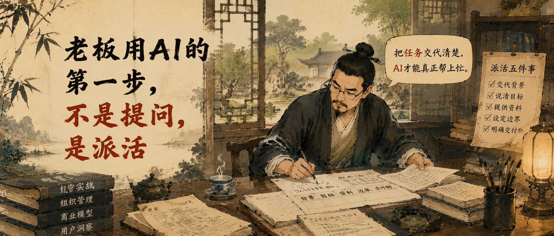 老板用 AI 的第一步，不是提问，是派活