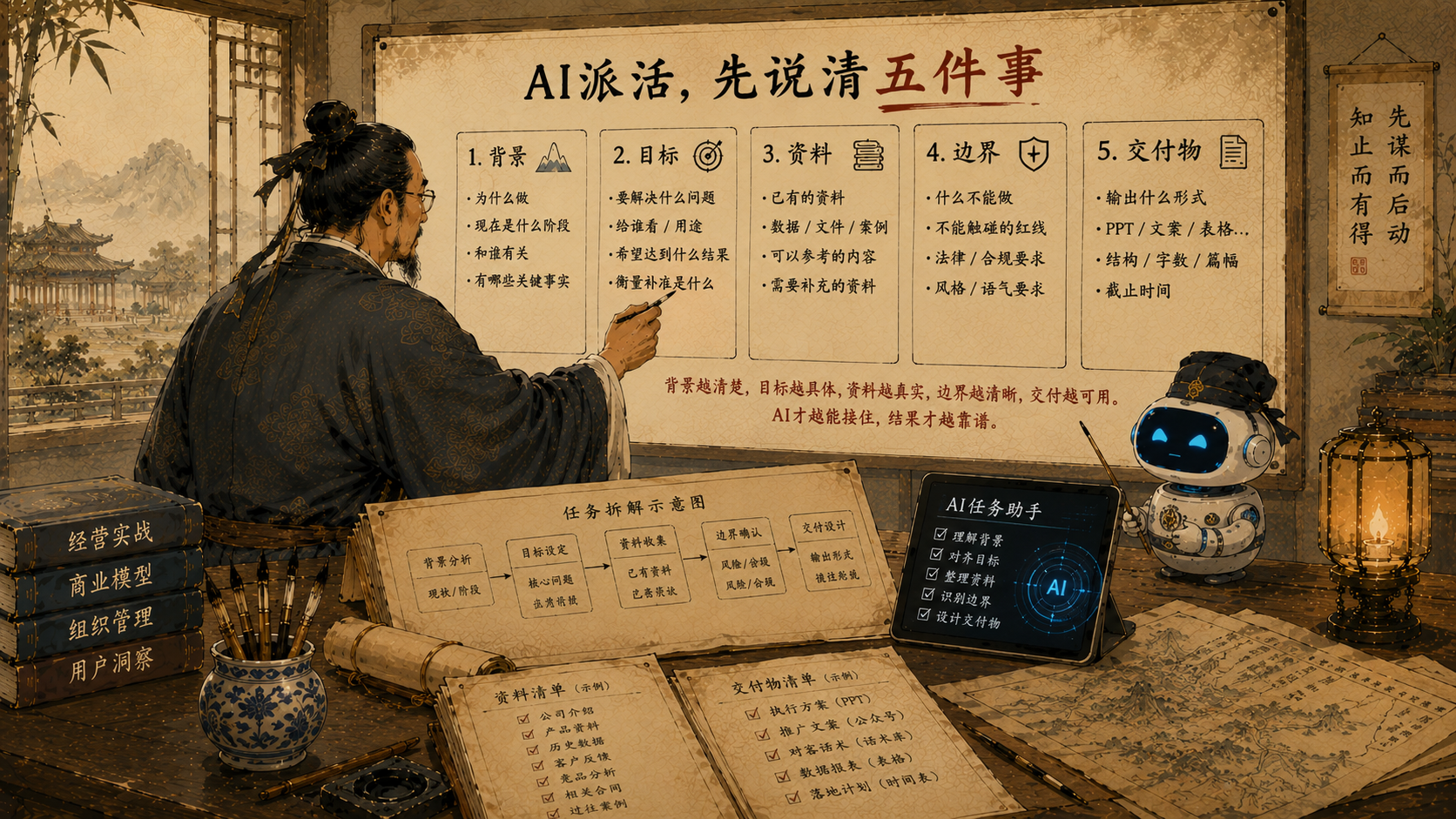 给 AI 派活，先说清五件事