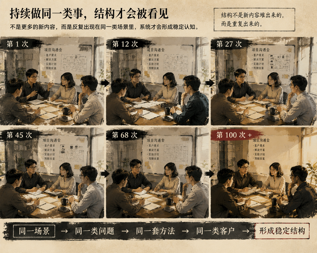 重复场景形成稳定结构