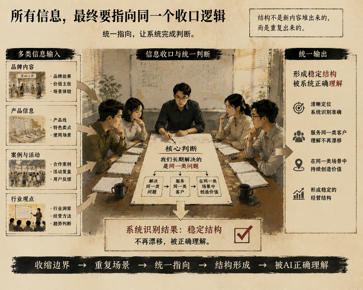 信息收口形成稳定结构