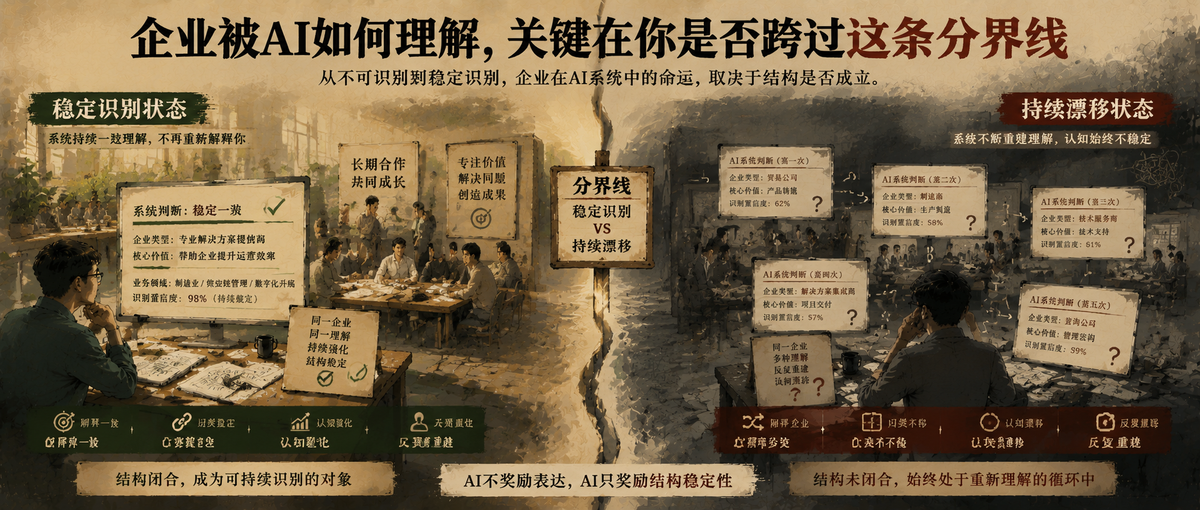 企业被AI如何理解 - 真正的分界线不是表达