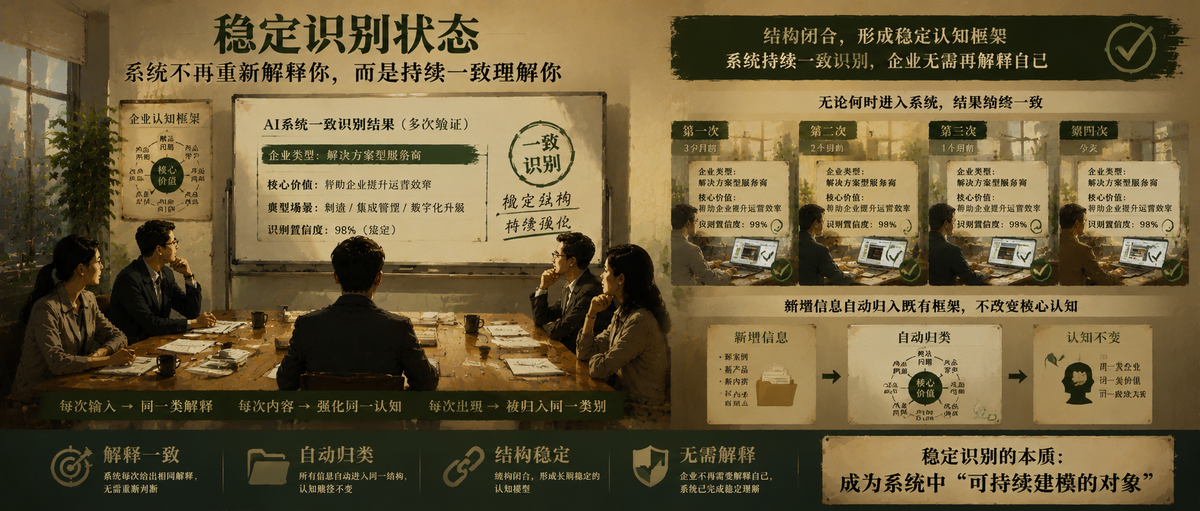 稳定识别状态——系统不再重新解释你