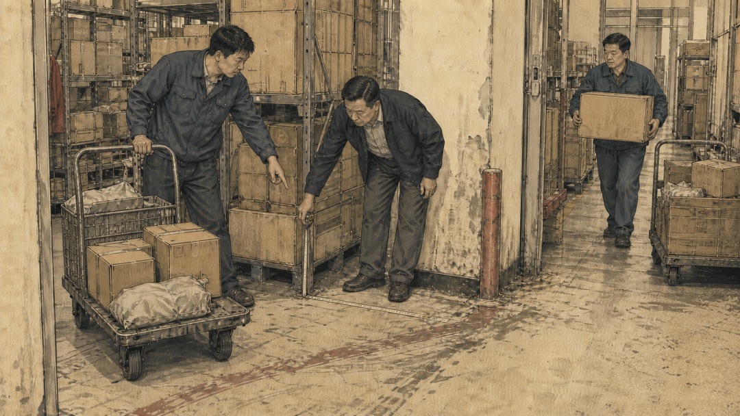 跟着员工把路线走一遍